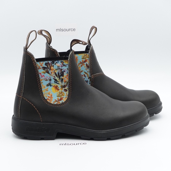 NEW Women's Blundstone 2204 Floral Chelsea Boots Brown/Teal - Picture 3 of 7
